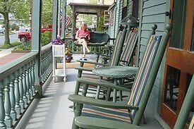 Guest Photos- Chairs on porch at Queen Victoria Cape May