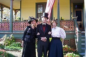 Guest Photos- Owner of Queen Victoria dressed in vintage clothing with wife.