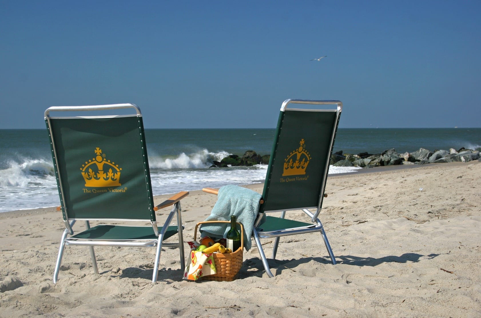 Queen Victoria Beach Chairs on Cape May Beach